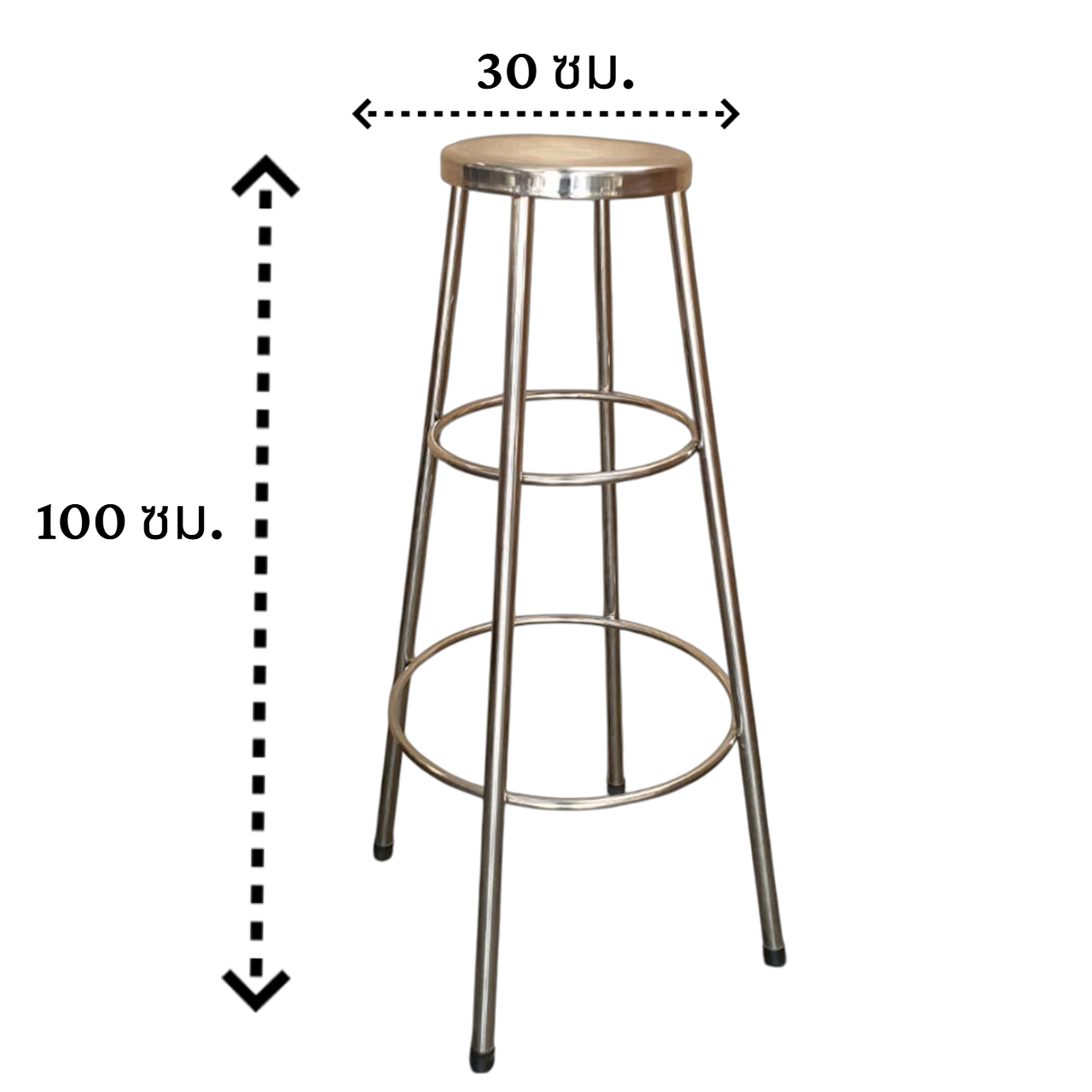 เก้าอี้สแตนเลส MEETANG STAINLESS ขนาด 30X30X100ซม._11